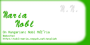 maria nobl business card